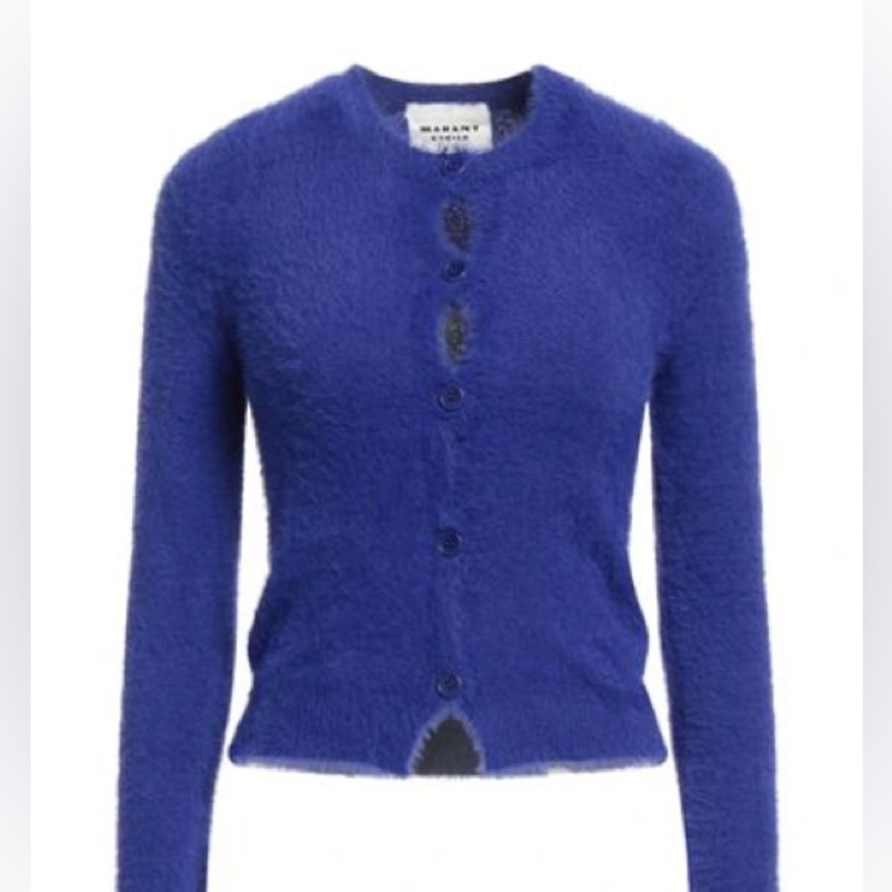 Isabel Marant Vibrant Blue Fuzzy Cardigan